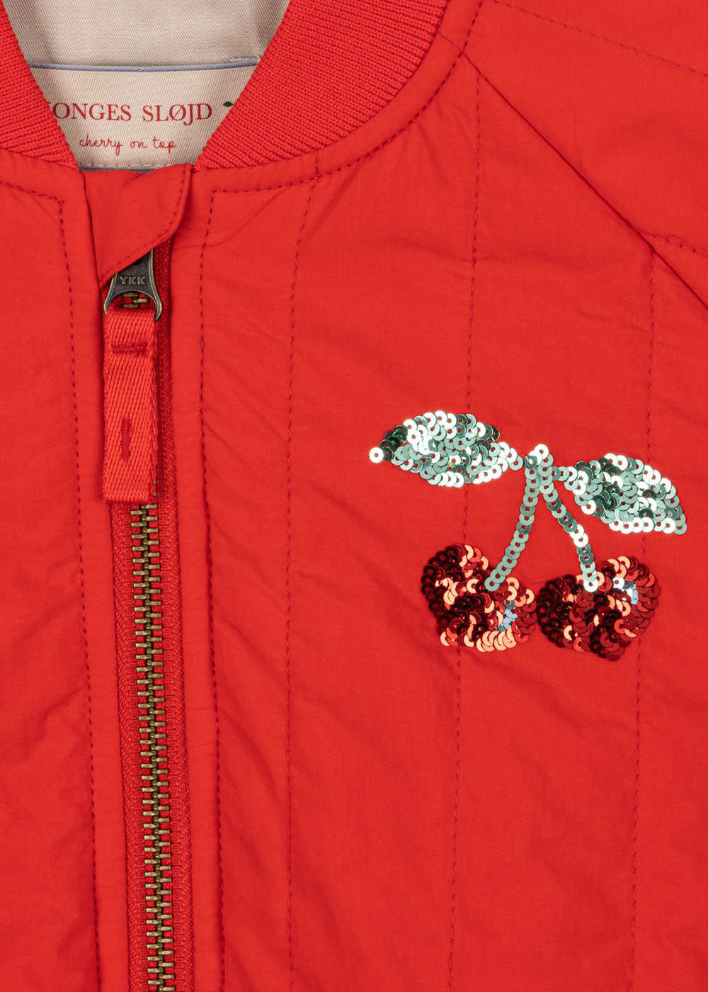 Konges Slojd Juno Sequin Bomber Jacket | Fiery Red