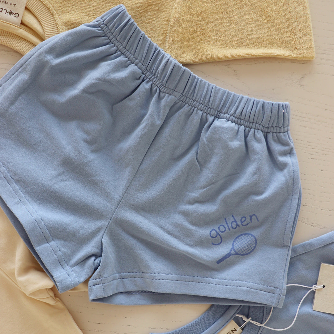 Golden Children Retro Boy Short | Palm Blue