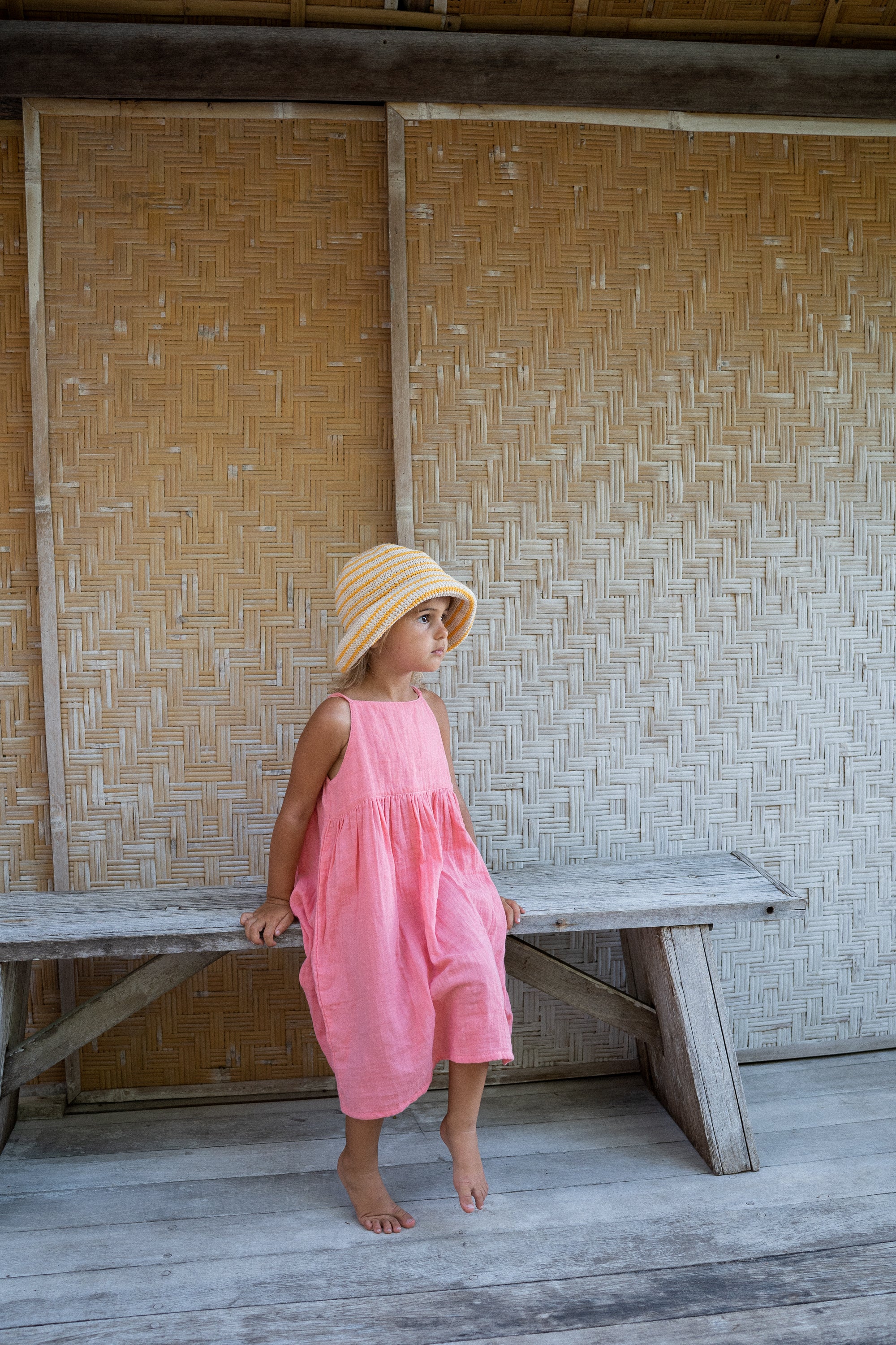 Illoura the Label Crochet Hat | Mango Stripe