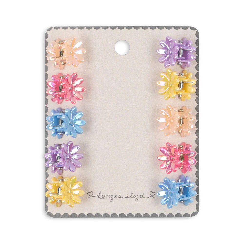 Konges Slojd Mini Flower Hair Claws 10 Pack