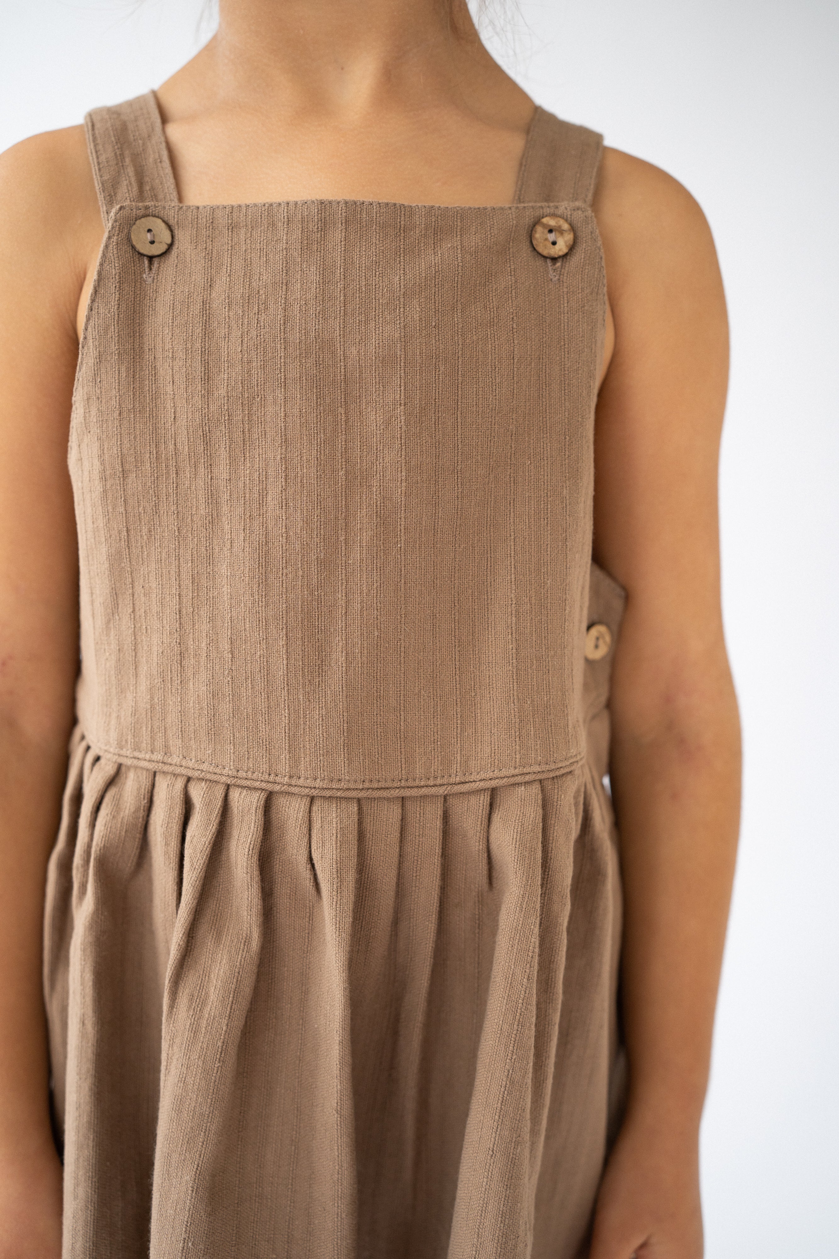 Illoura the Label Anouk Pinafore | Chocolate (Ophelia collection)