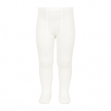 condor ribbed tights in cream by childish online shop