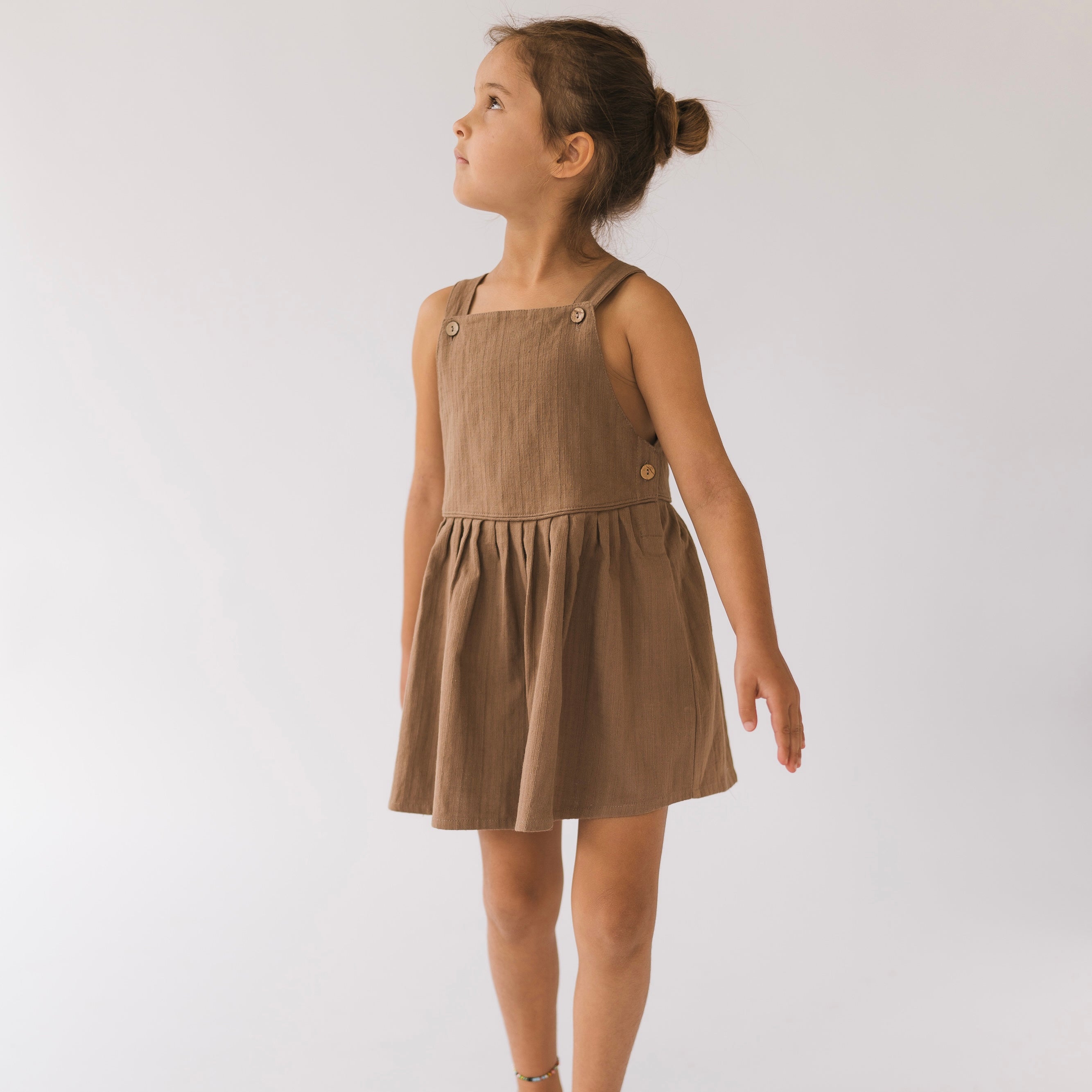 Illoura the Label Anouk Pinafore | Chocolate (Ophelia collection)