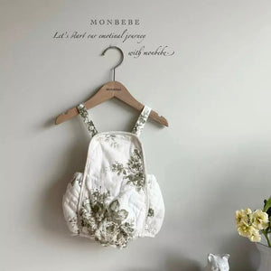 Monbebe Flower Bonding Romper - Khaki