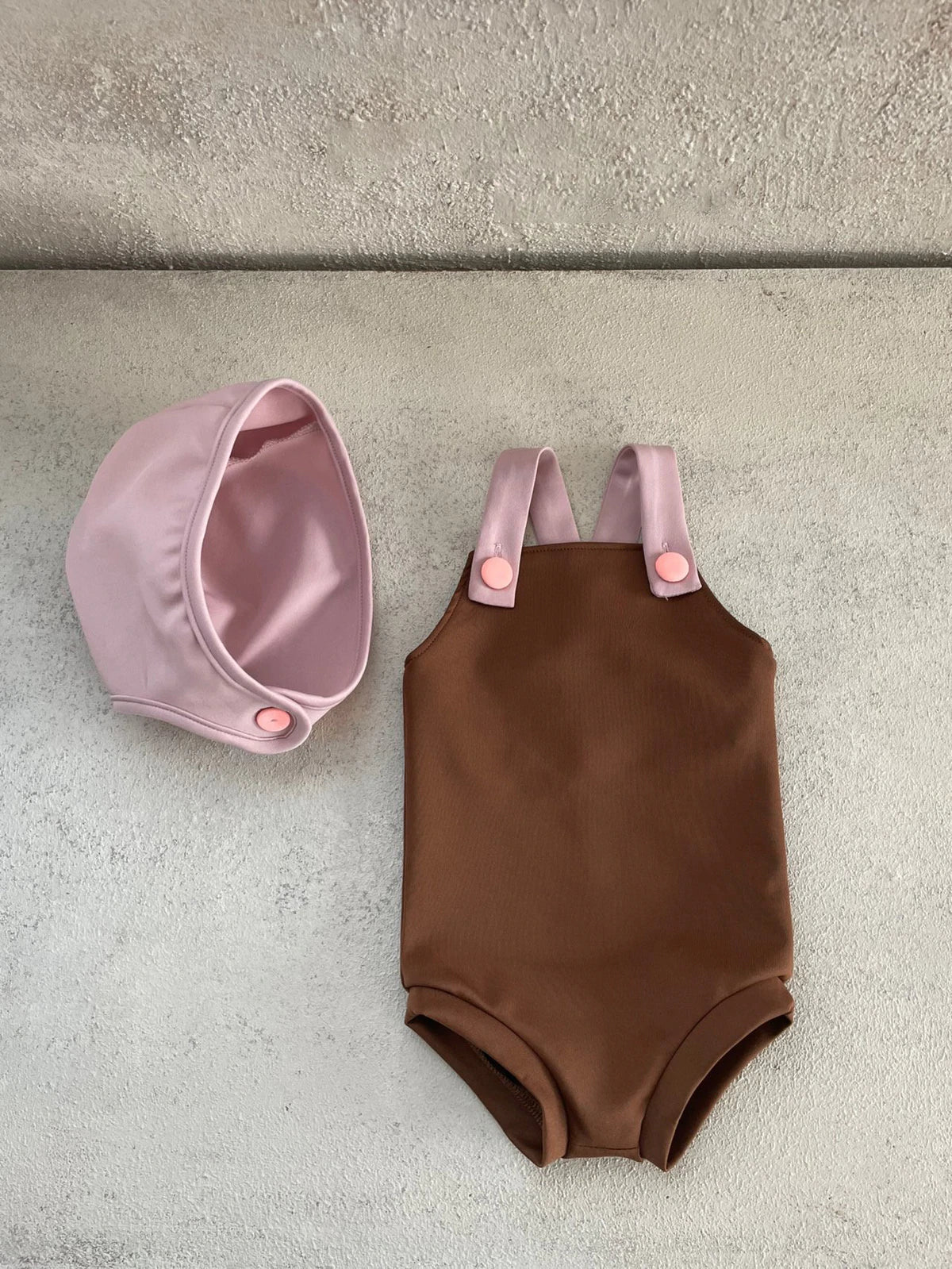 Monbebe Mon Swim Suit with Hat - Brown